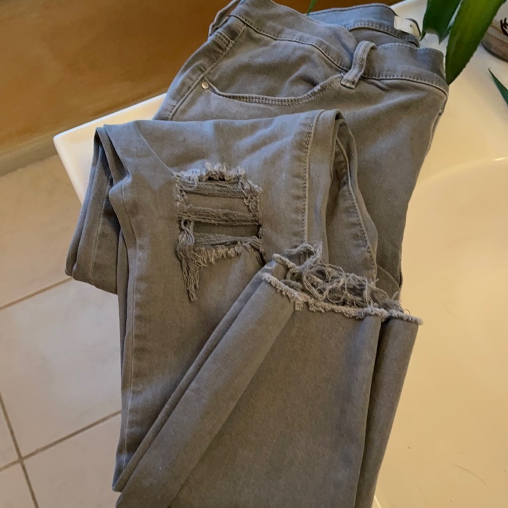 PACSUN ripped ankle leggings